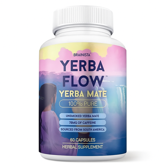 Yerba Flow's Capsules – Pure Yerba Mate & 5-in-1 Superblend | Clean Natural Energy | Dietary Supplement | 60 Capsules Fitness Edible